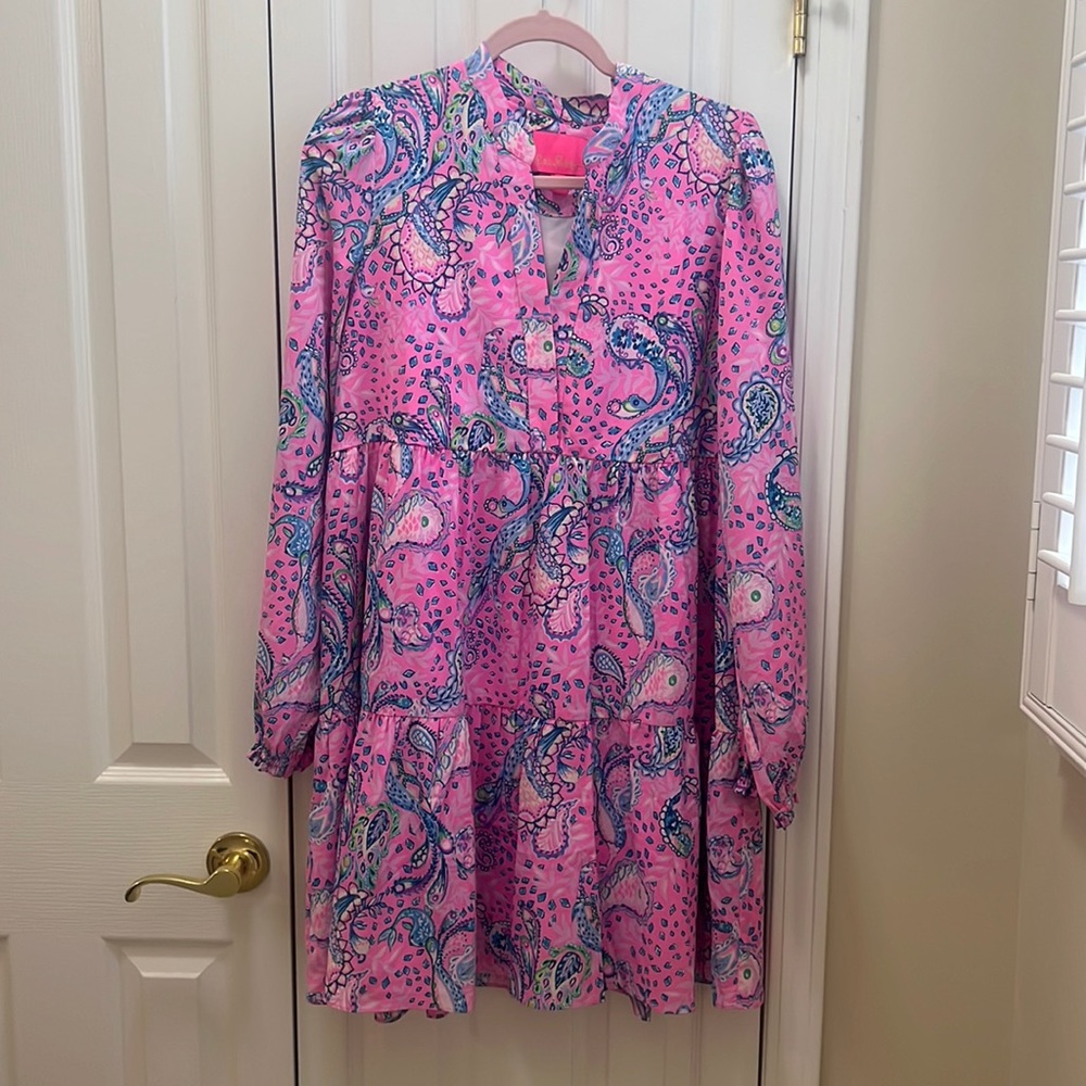 Lilly Pulitzer pink paisley dress
